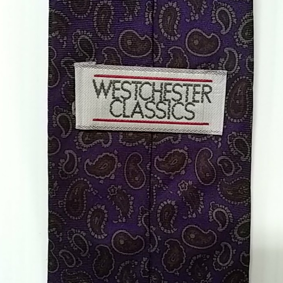 Westchester Classics purple w/paisley tie - 3 1/2" - Picture 3 of 4
